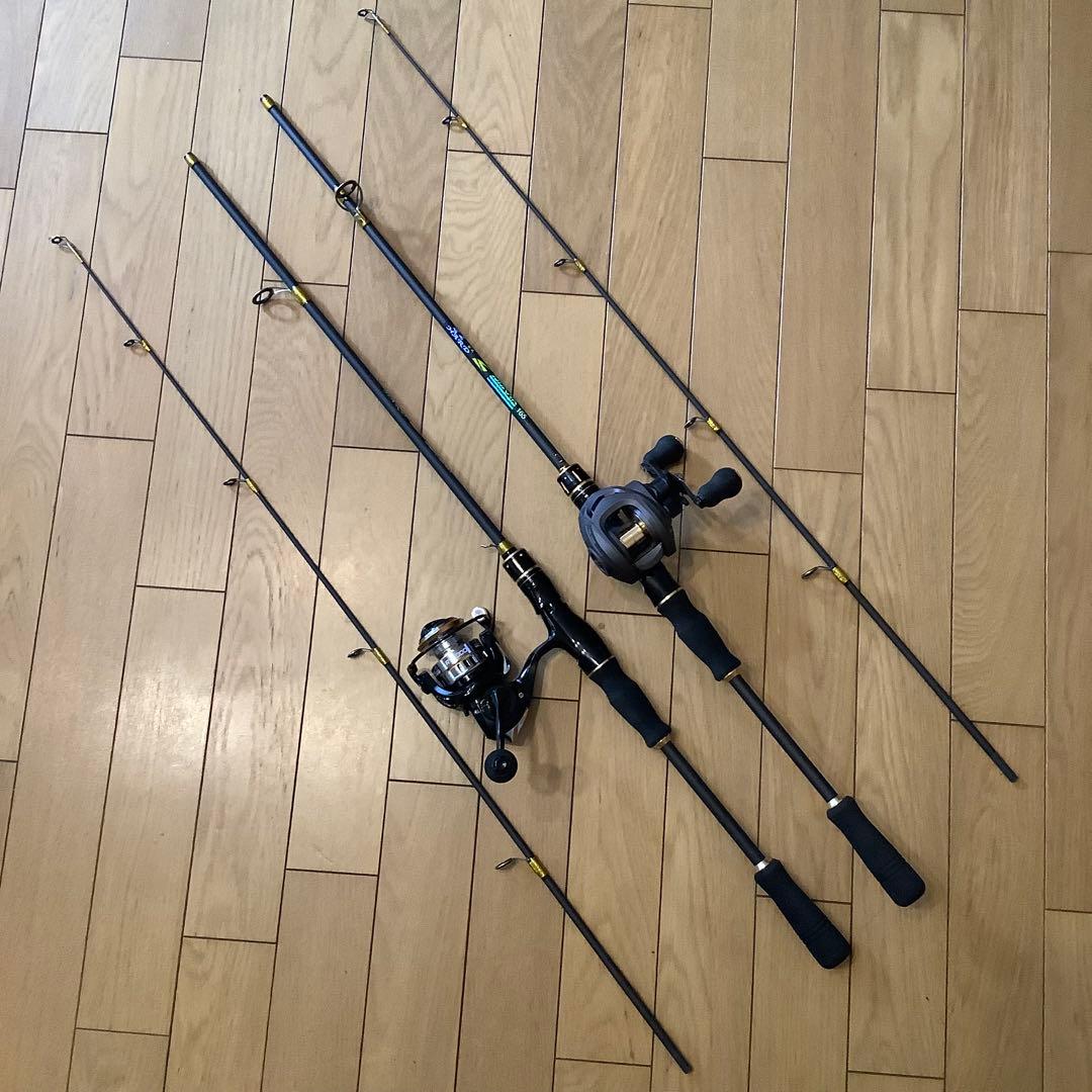 1.65mスピニングとベイトロッド&スピニング3000番とベイトリールセット