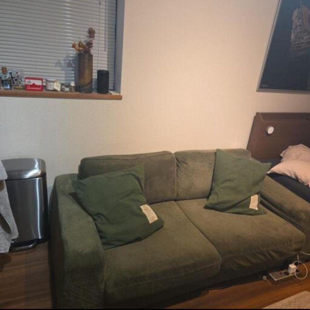 [専用]オリーブグリーン 2人掛けソファ