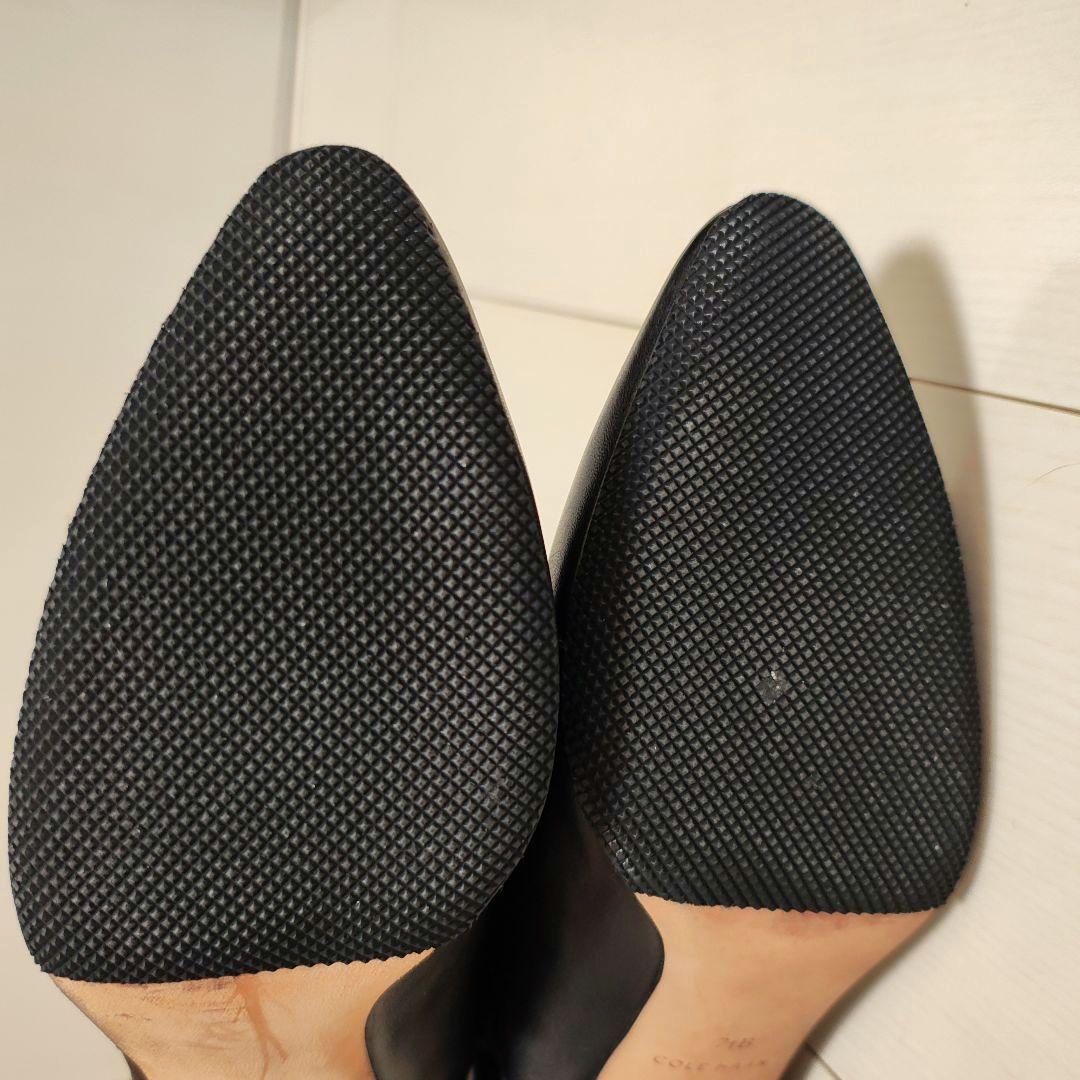 【人気商品】コールハーン　レザー　ポインテッド　ピンヒール　ロングブーツ 黒