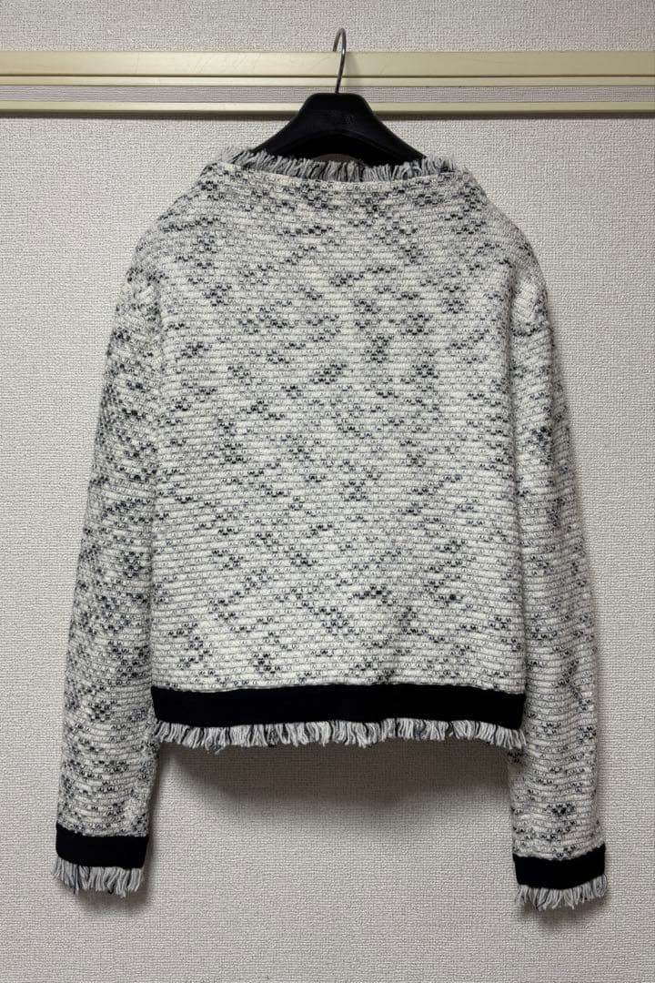 ピンキーアンドダイアン◆カスリツイードカーディガン ホワイト 38