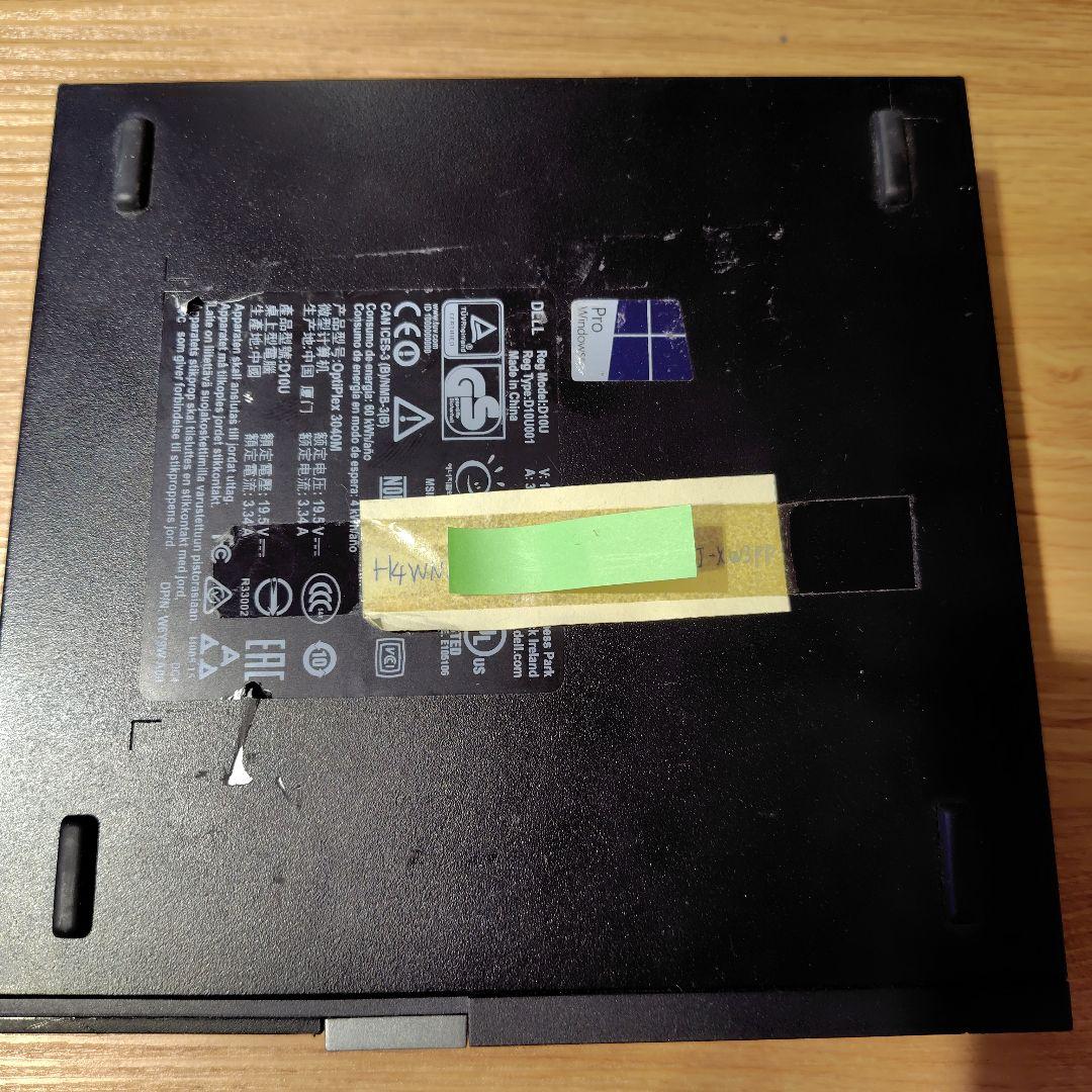 ミニPC Dell Optiplex 3040 micro
