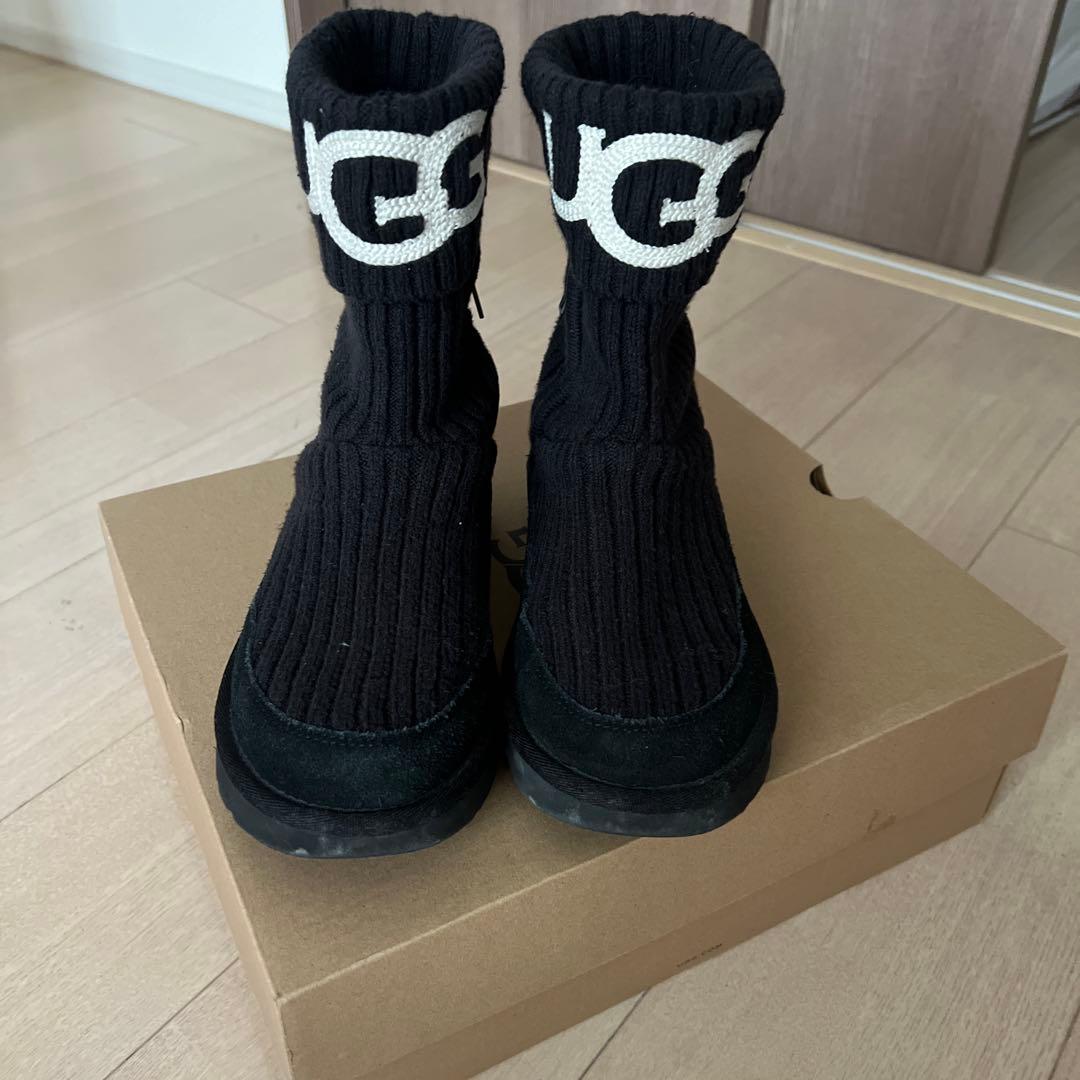 UGG W CLASSIC UGG KNIT ブラック