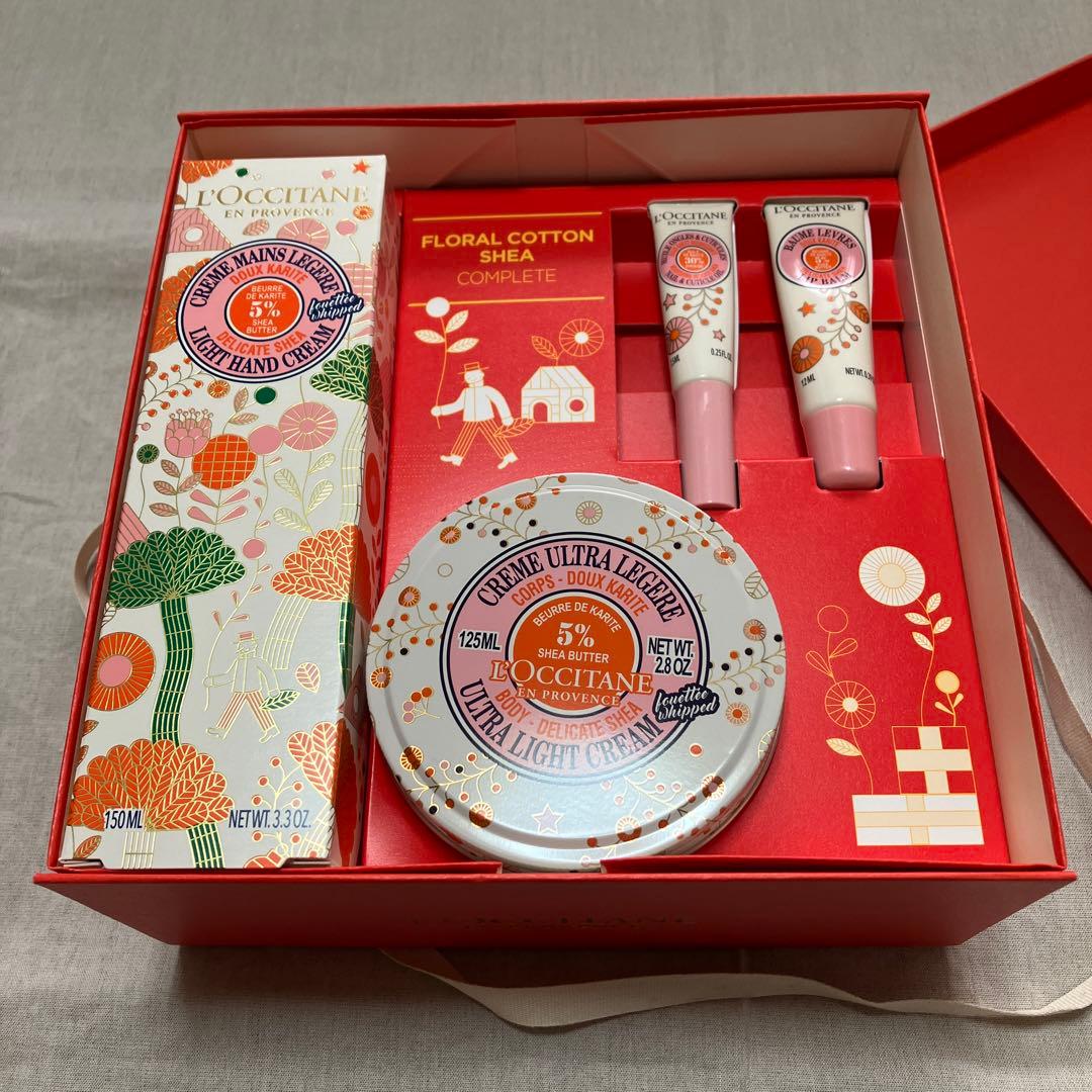 ゆう未使用ロクシタンフローラルコットンスノーシアコンプリート