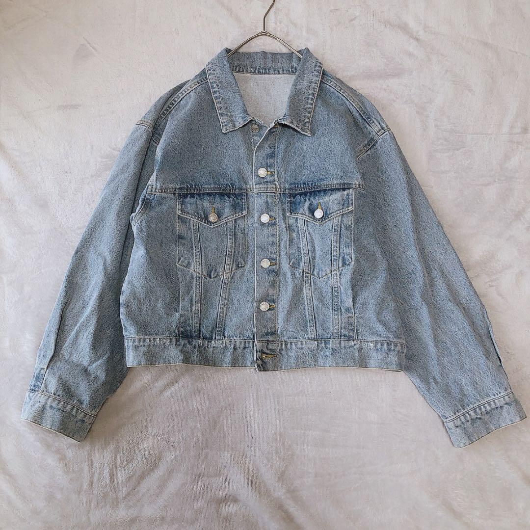 【美品】anana アナナ オーバーサイズデニムジャケット グレディブリリアン