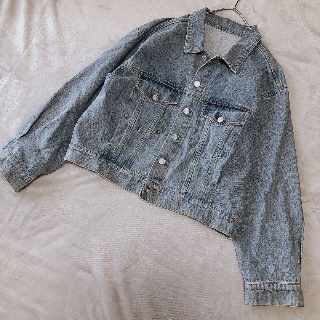 【美品】anana アナナ オーバーサイズデニムジャケット グレディブリリアン