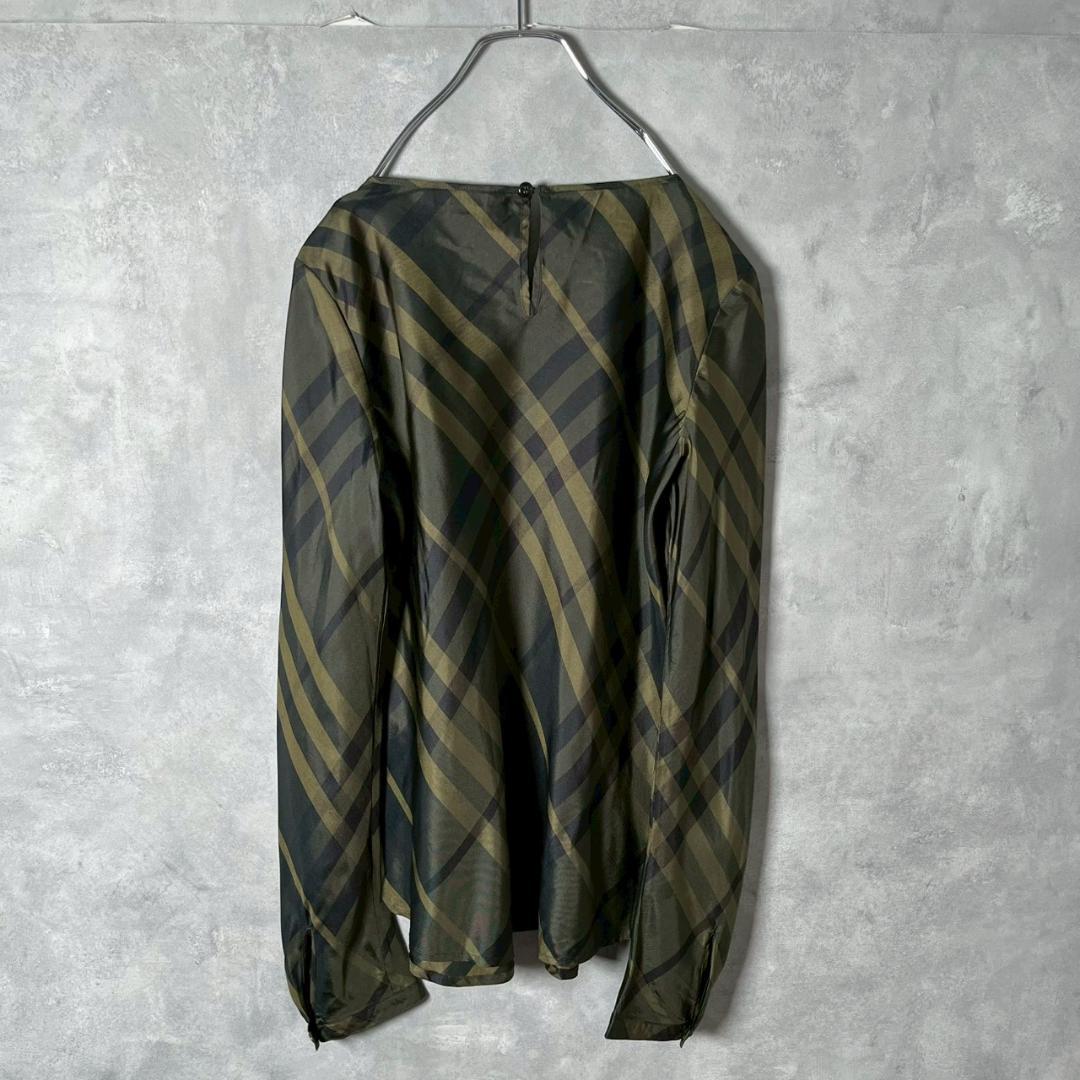 BURBERRY チェック シルク ブラウス トップス 三陽商会 N1595
