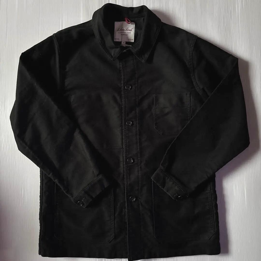 Le Sans Pareil モールスキンカバーオール　ブラック サイズ40