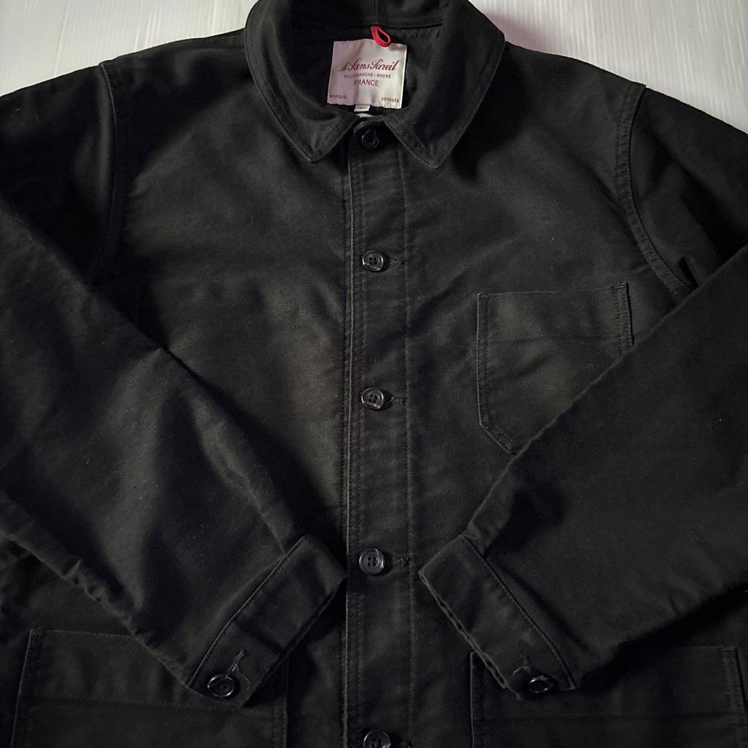 Le Sans Pareil モールスキンカバーオール　ブラック サイズ40