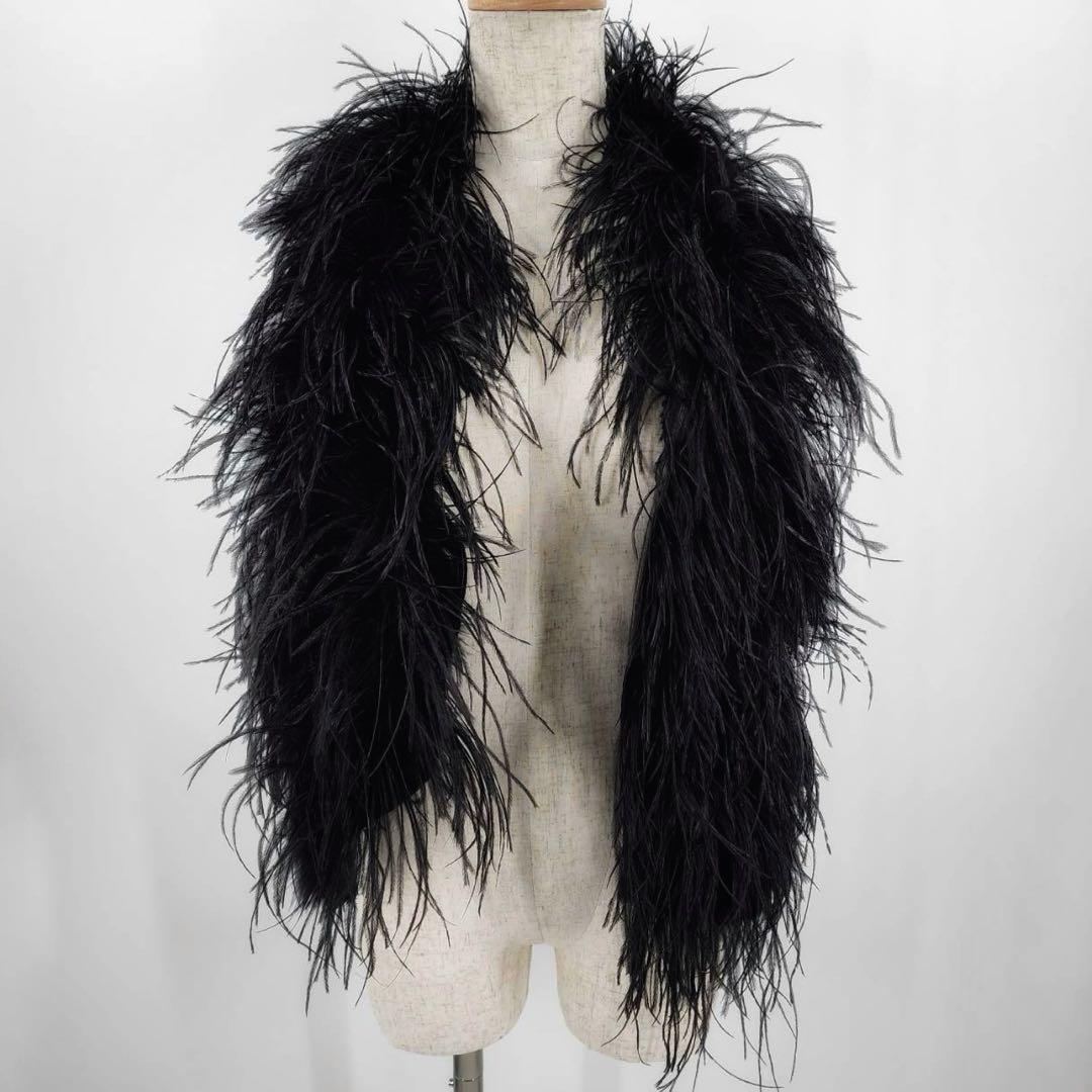 【新品未使用タグ無】if six was nine フェザー＆レザーベスト ジレ