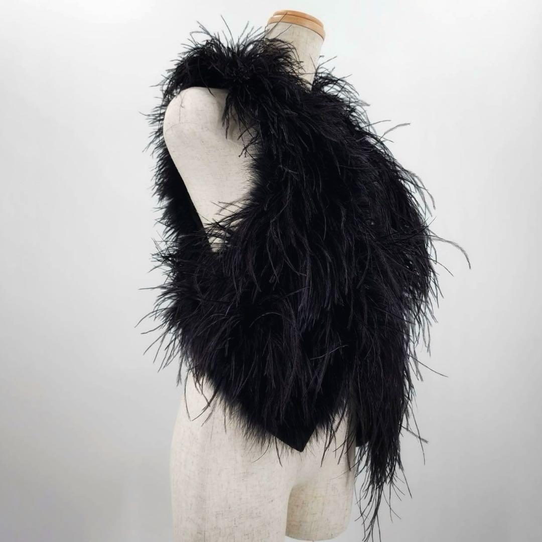 【新品未使用タグ無】if six was nine フェザー＆レザーベスト ジレ