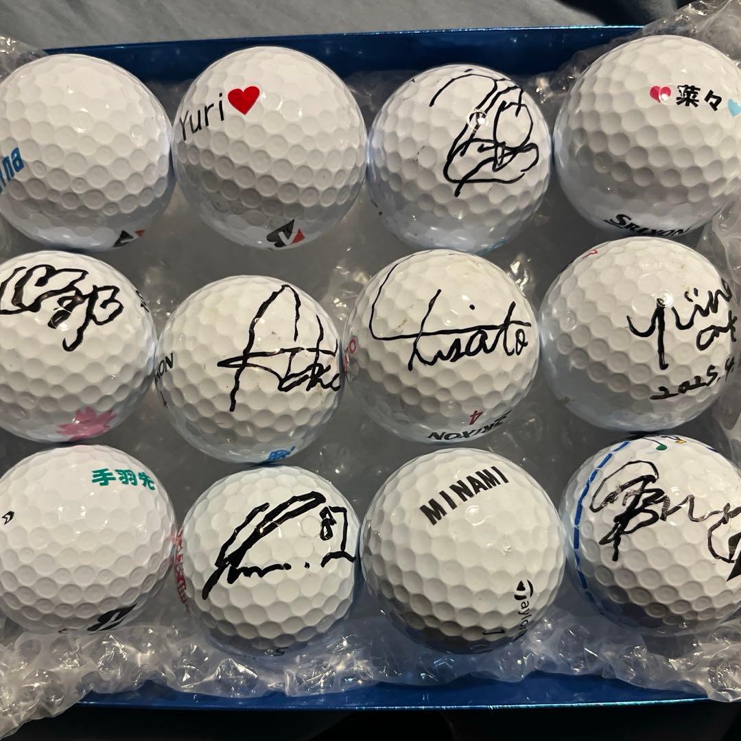 ゴルフネームボール　女子プロ　サイン