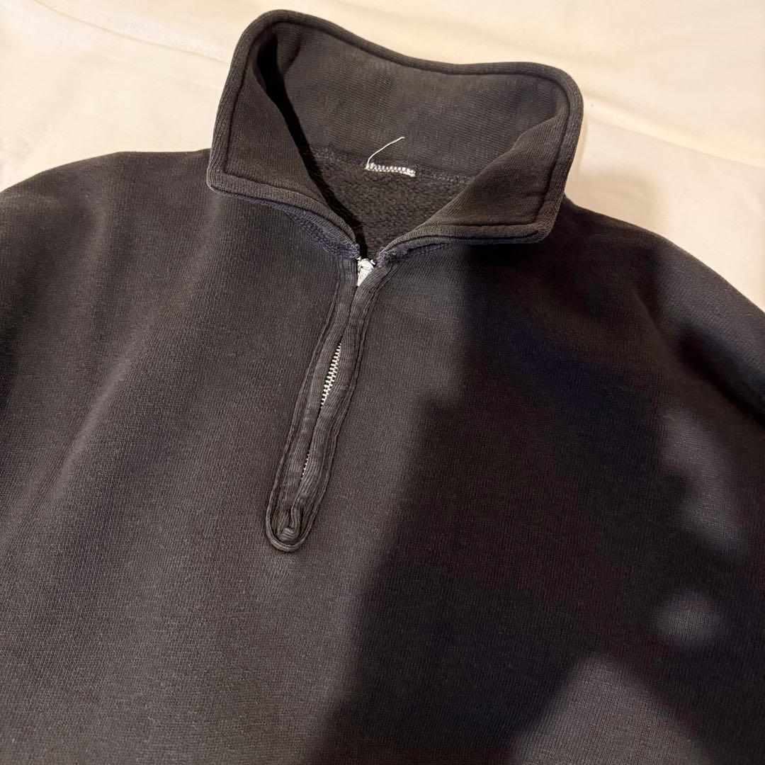 50s 60s ヴィンテージスウェット ハーフジップ スウェット 黒 レア