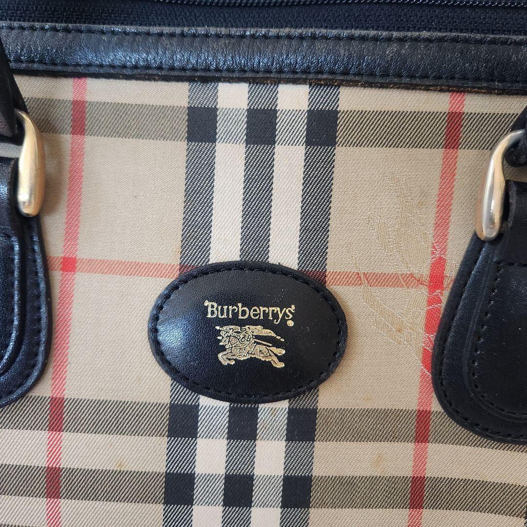 バーバリー　ミニボストン　ハンドバッグ　ノバチェック　ビンテージ
