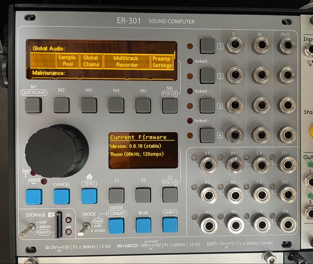 Orthogonal Devices ER-301 rev.10モジュラーシンセ