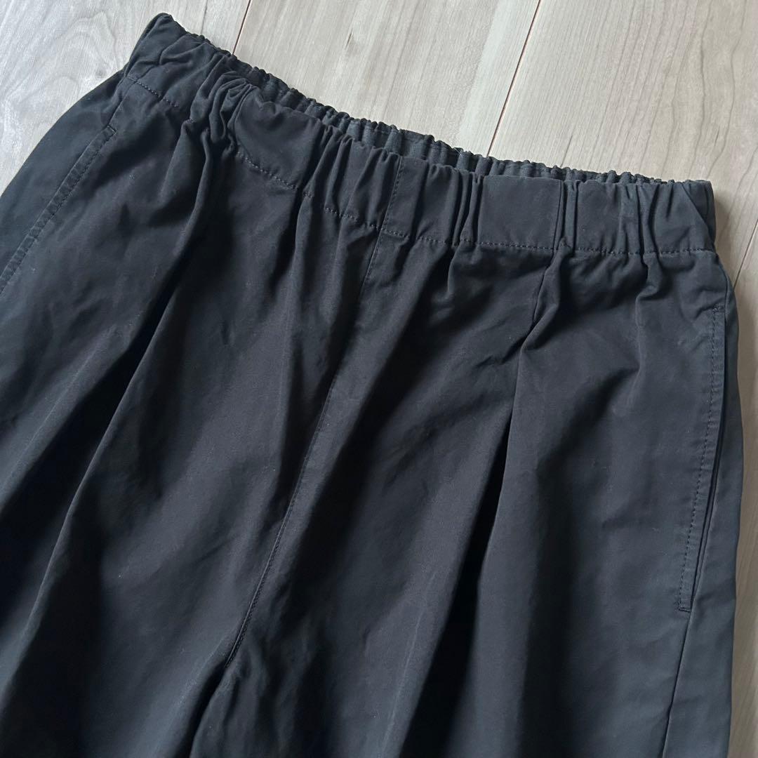 25SS＊かぐれ コットンクロップドパンツ 黒 ブラック 製品染め