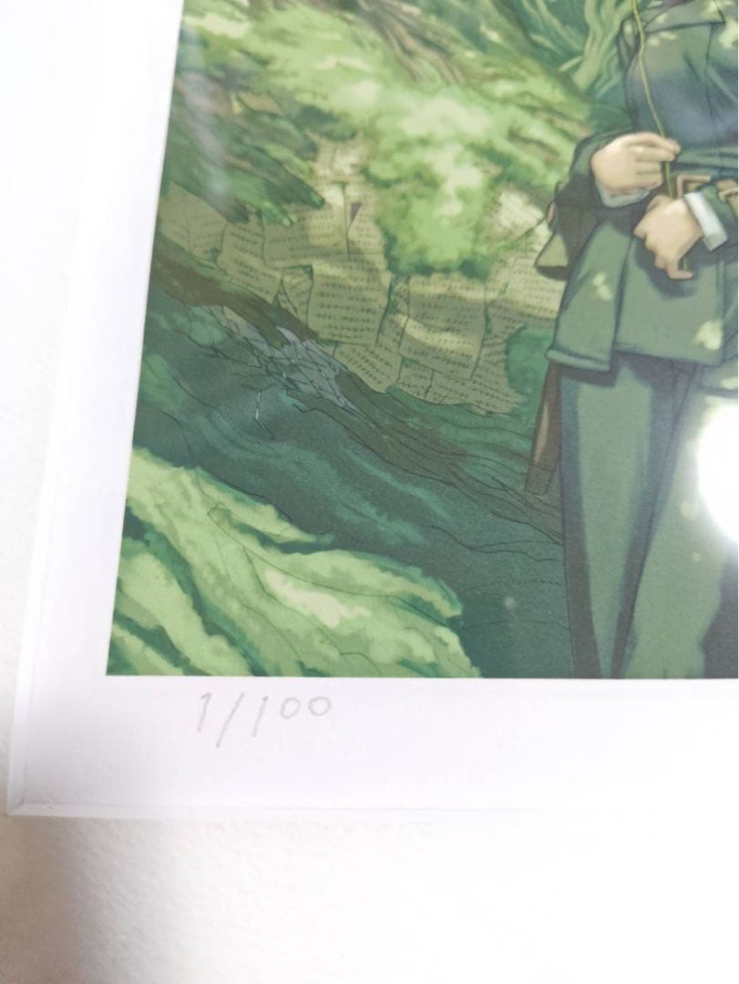 キノの旅 黒星紅白 直筆サイン シリアルナンバー入り 版画