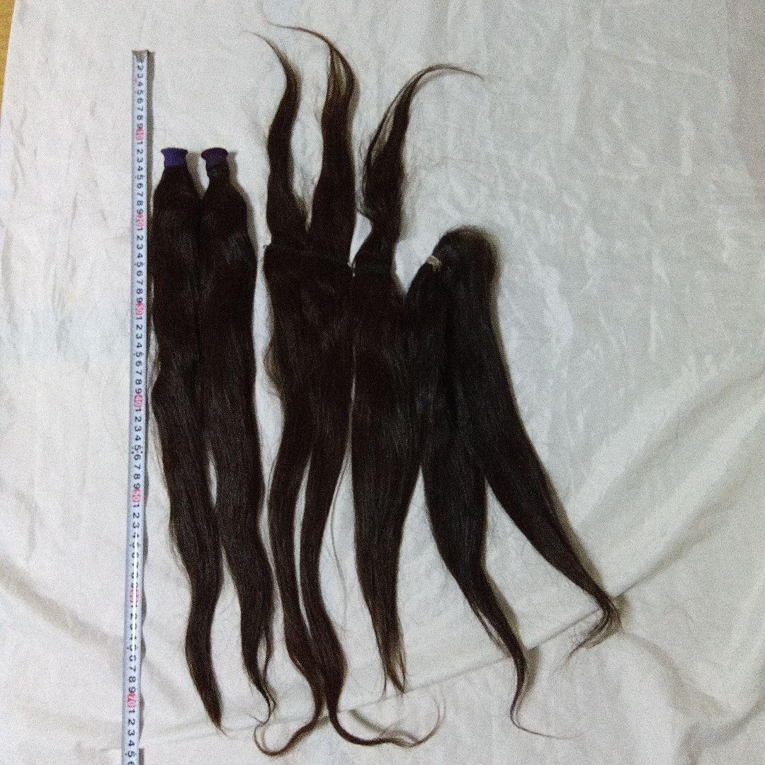 連休限定出品　日本髪　人毛　かもじ　一式　島田　桃割れ　銀杏返し