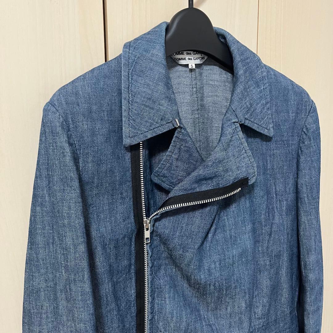 COMME des GARCONS デニムライダースジャケット