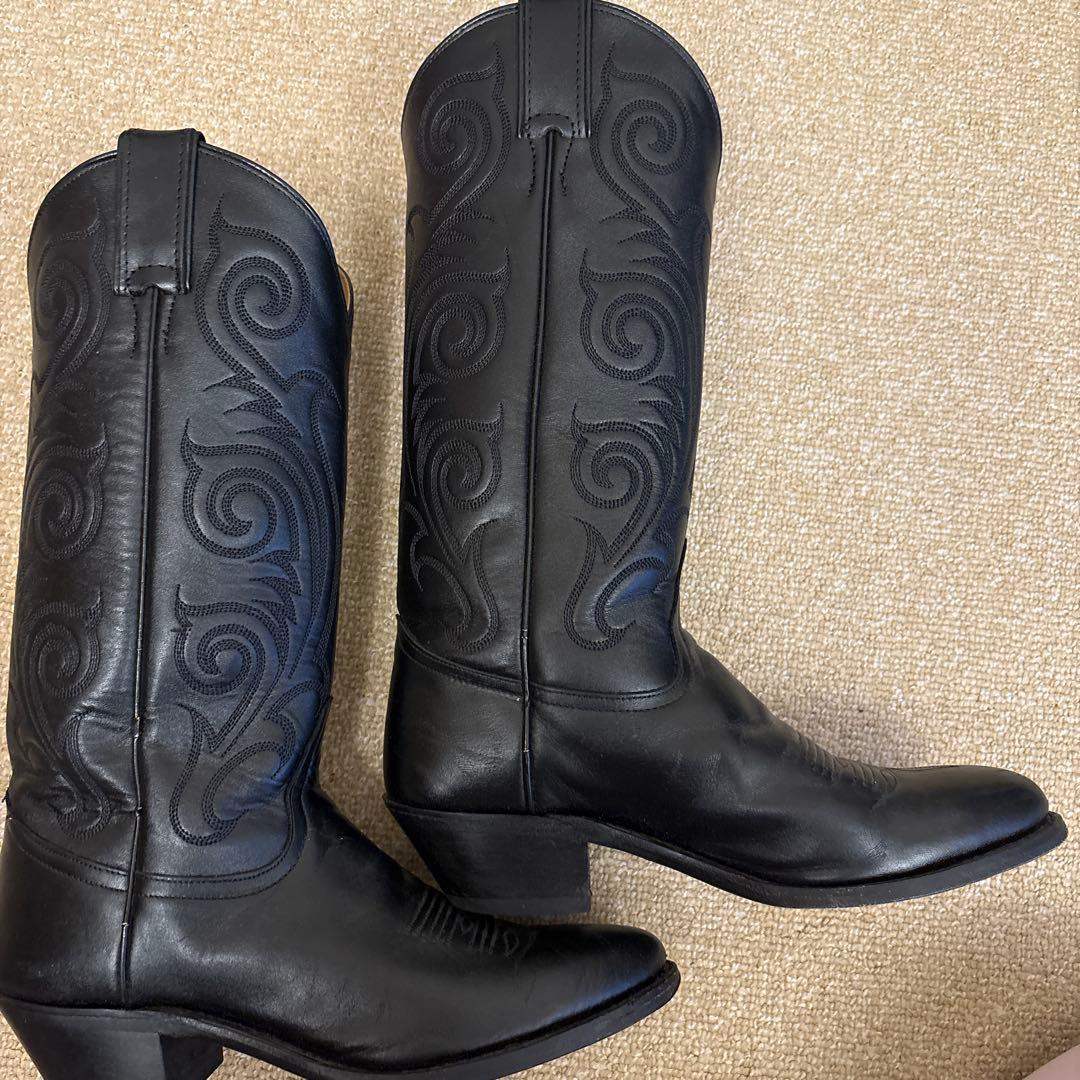 Tony Lama ブラック ウエスタンブーツ(ビンテージ)