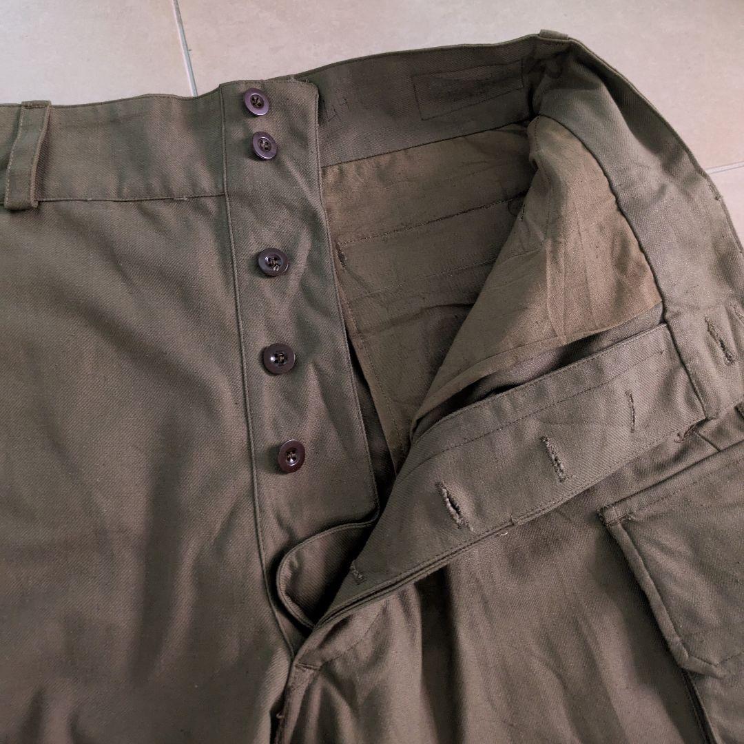 デッドストック　50s フランス軍　前期　実物　M-47　カーゴパンツ