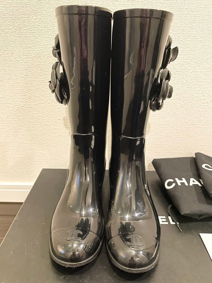N*u様 CHANELカメリア レインブーツ23センチ