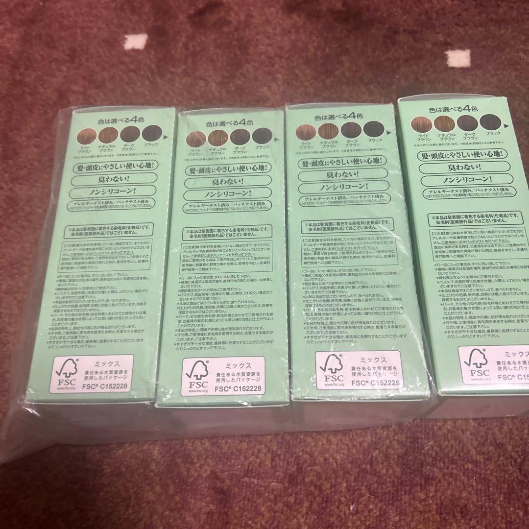 利尻昆布 ヘアカラー トリートメント ブラック 4本セット