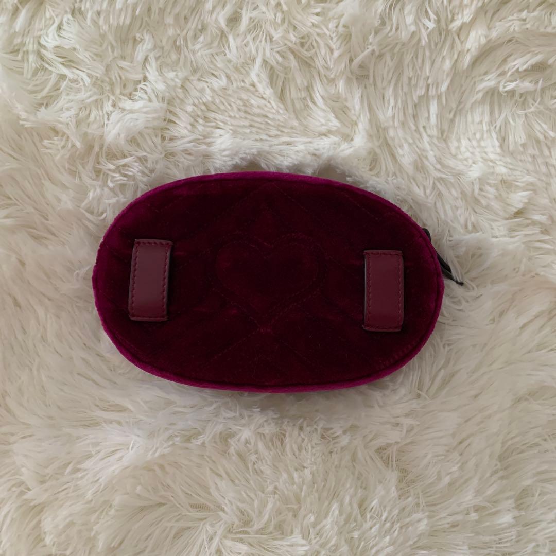 Whiteboo!!様グッチ マーモント ベロア ボディバッグ ウエストポーチ