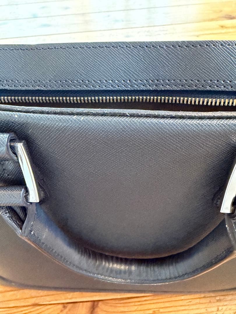 PELLE MORBIDAネイビーレザービジネスバッグ