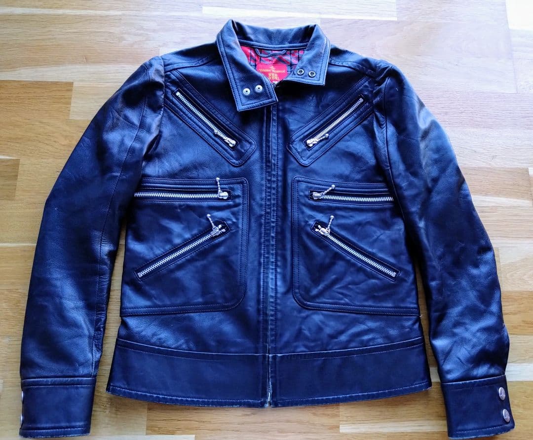 希少　ヴィンテージ　ヴィヴィアンウエストウッド　レザージャケット　ラム皮