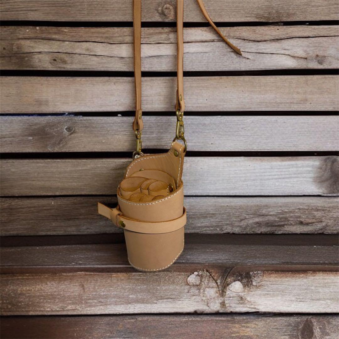 ハンドメイド　ヌメ革シザーケース