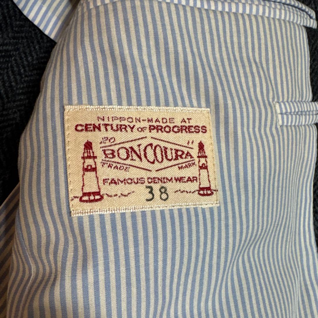 『極美品』BONCOURA ボンクラ テーラードジャケット　ツイード 38
