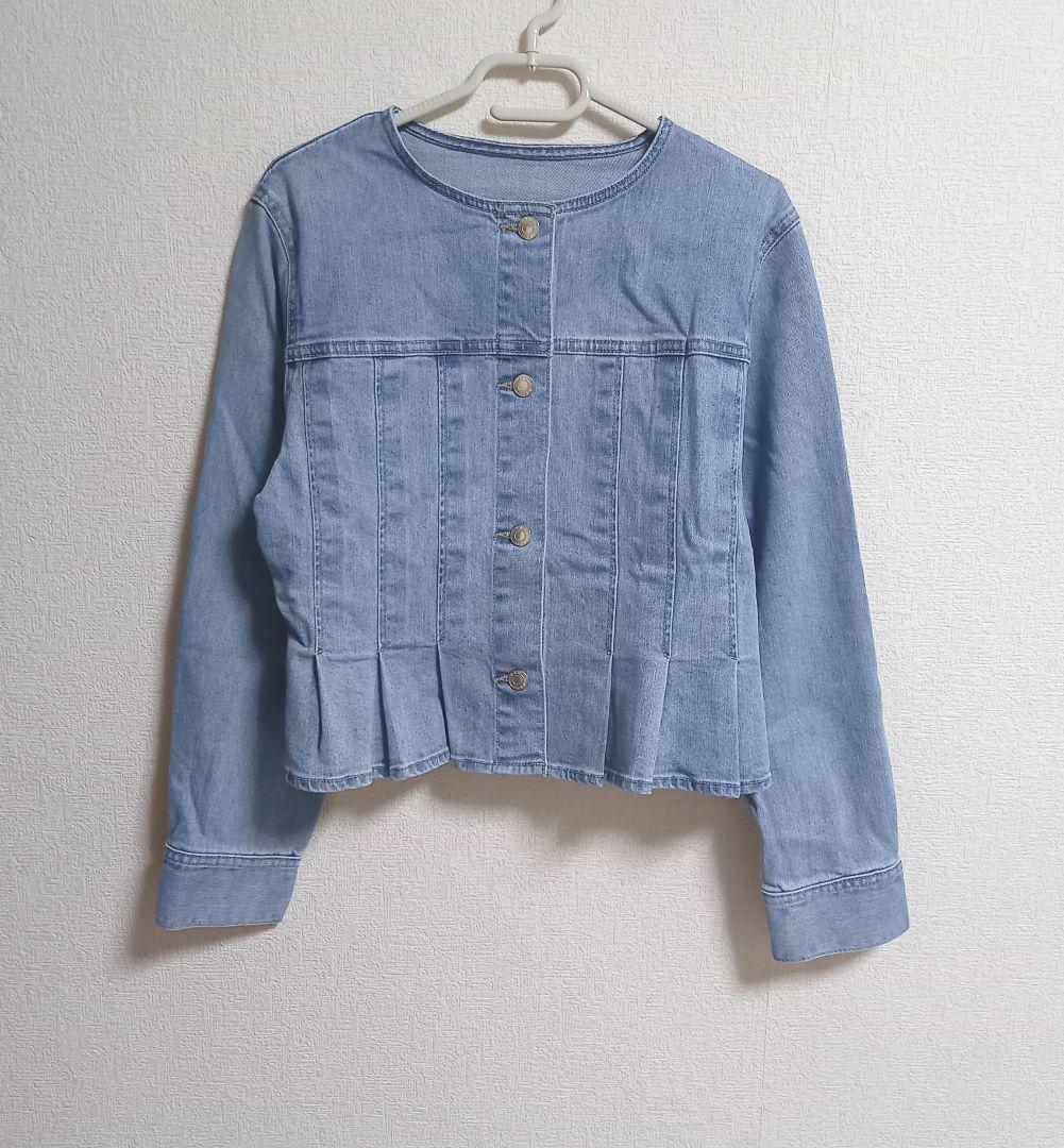 ANAYI ストレッチデニムノーカラー ジャケット サイズ38