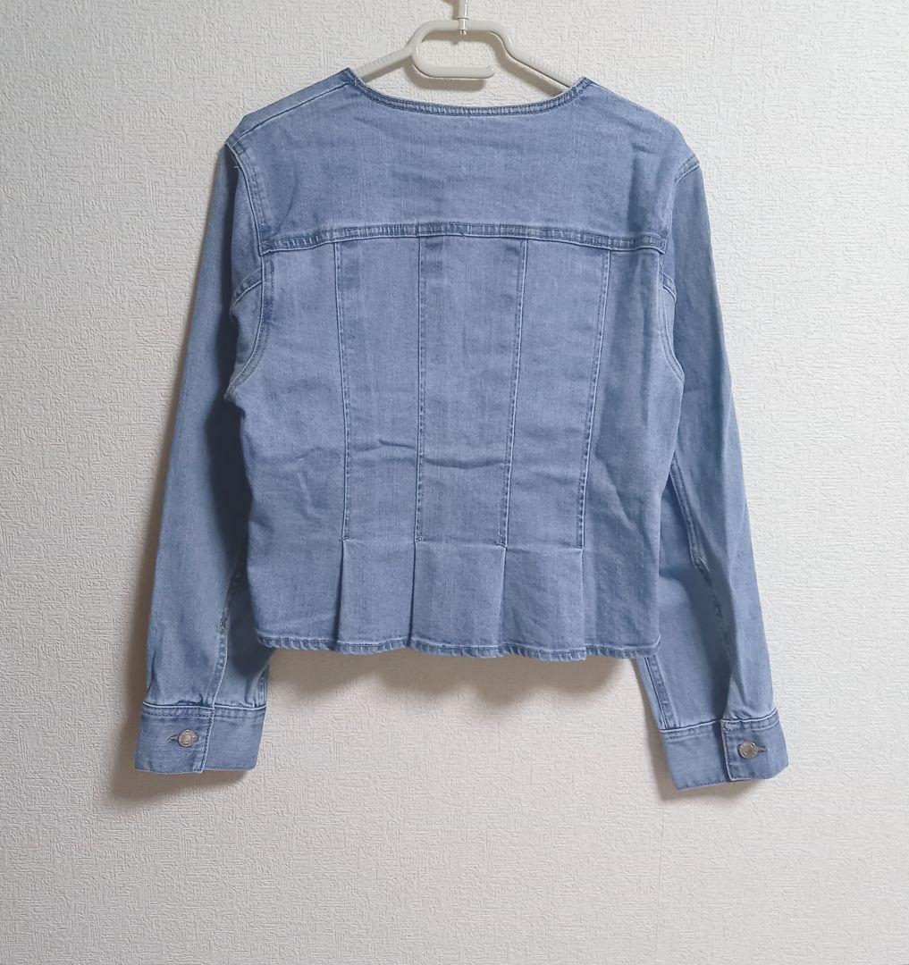 ANAYI ストレッチデニムノーカラー ジャケット サイズ38