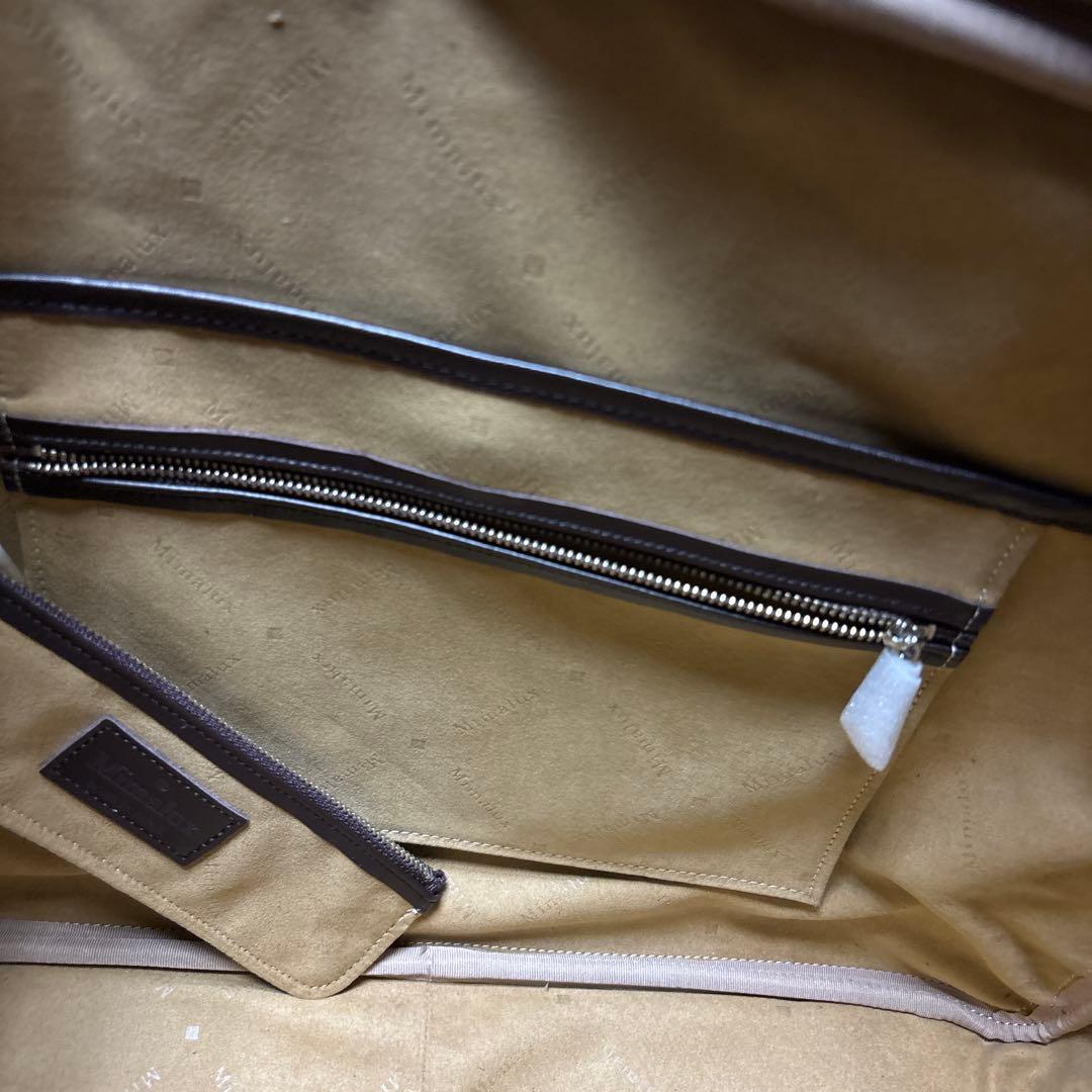 未使用 Mimalux 2way ブリーフケース 編み込み ビジネスバッグ 馬革