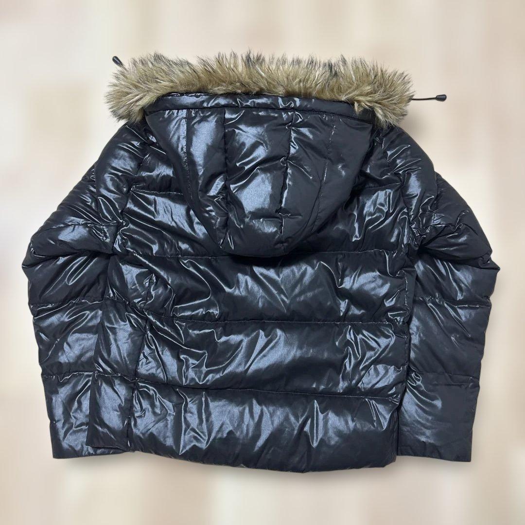 カーハート　光沢　ファー　ダウンジャケット　SOFILETA ブラック