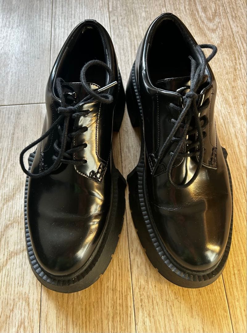 COACH ブラック 厚底ローファー