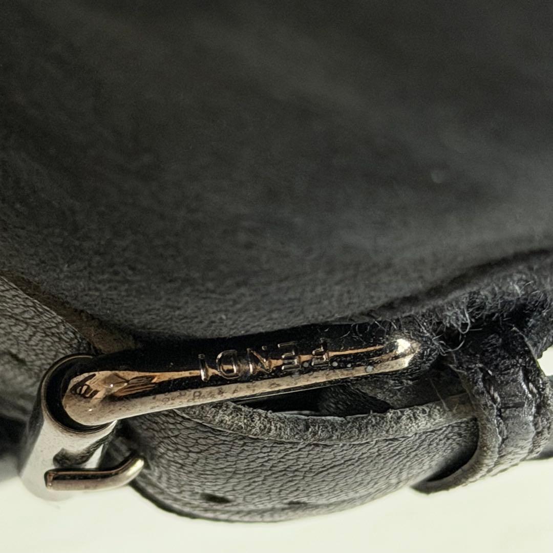 FENDI フェンディ ロングムートンブーツ　スエード　ベルト　イタリア製　黒