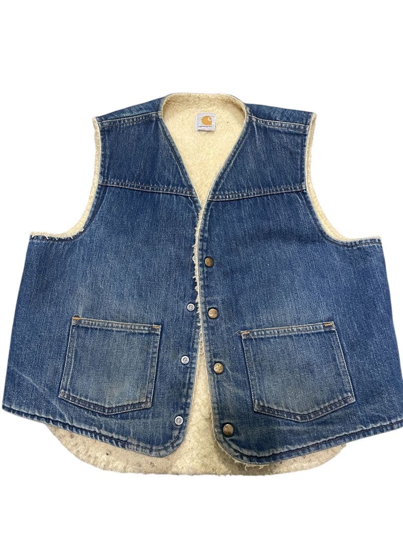 Carhartt カーハート デニム ボアベスト　90s ストリート スケーター