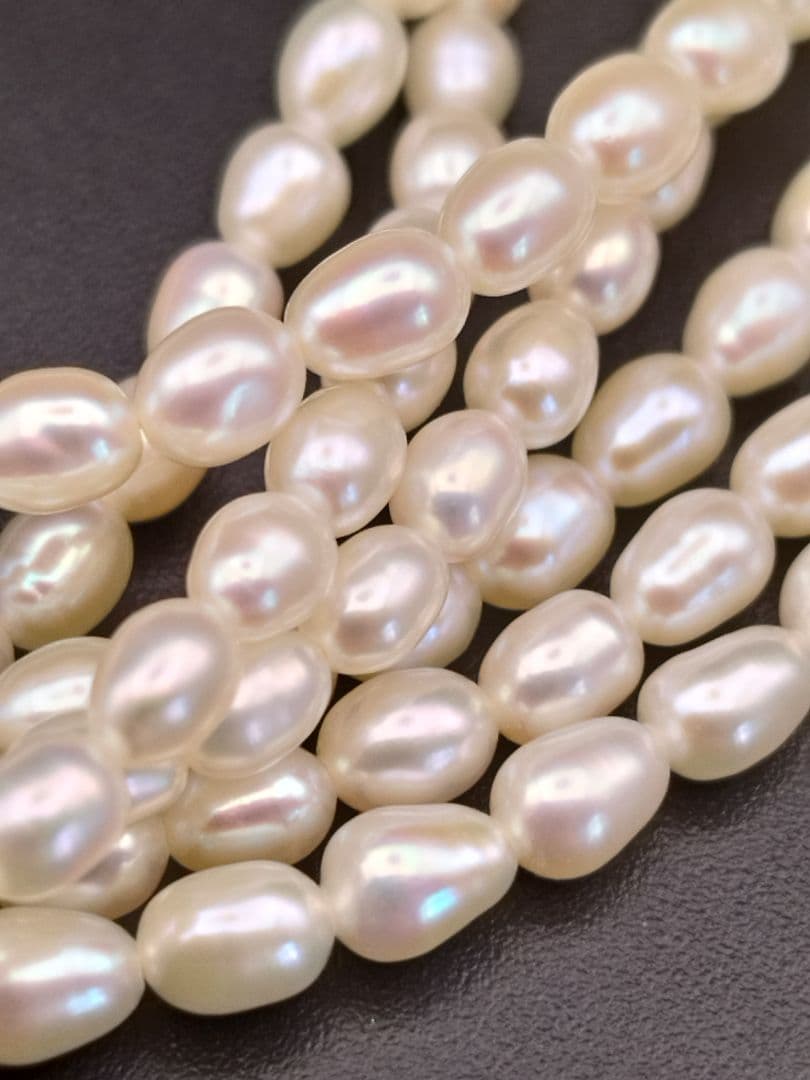 淡水パールネックレス ライス ポテト 照りカジュアル フォーマル シルバー925