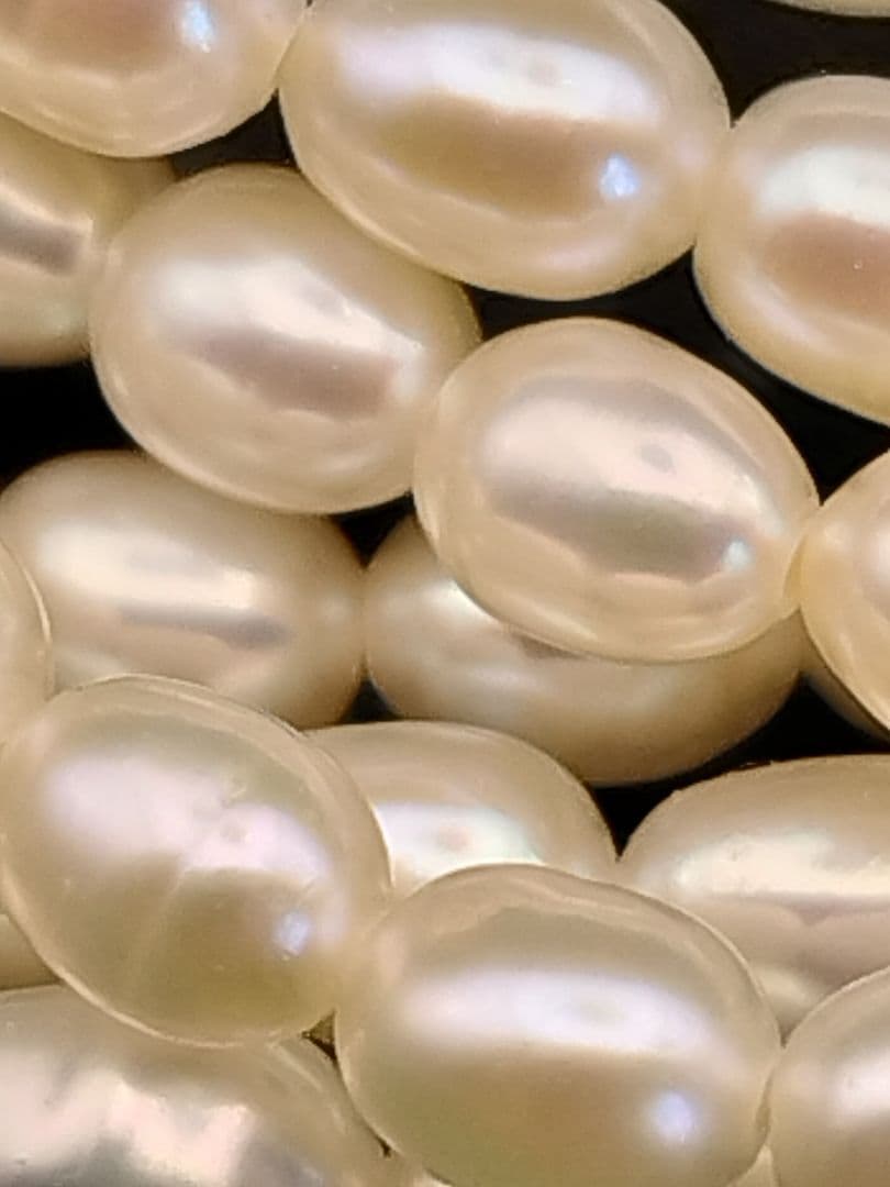 淡水パールネックレス ライス ポテト 照りカジュアル フォーマル シルバー925