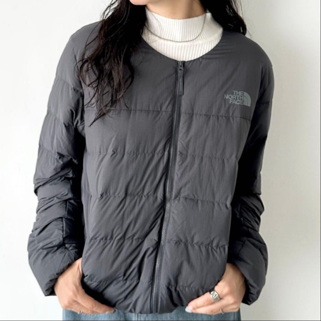 新品 THE NORTH FACE ノーカラー ブルゾン ダウンジャケット
