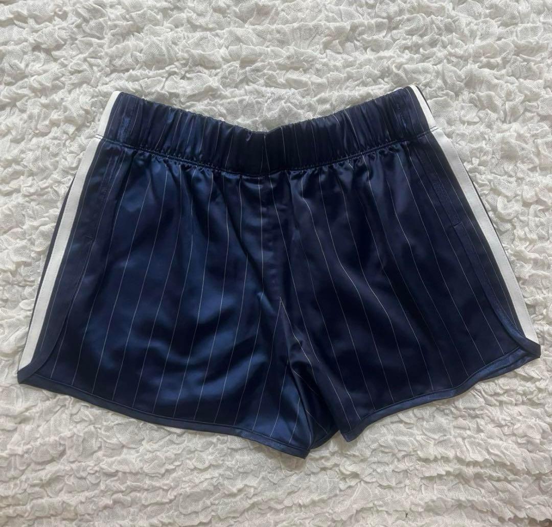 adidas sporty&rich ネイビー ショーツ　XS