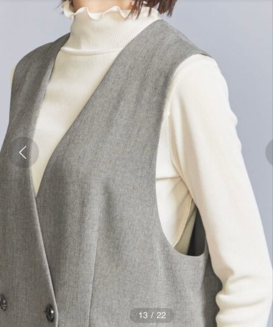 カレン様未使用⭐︎BEAUTY&YOUTH ツイル ジャンパースカート＆ジレ　ＸＳ