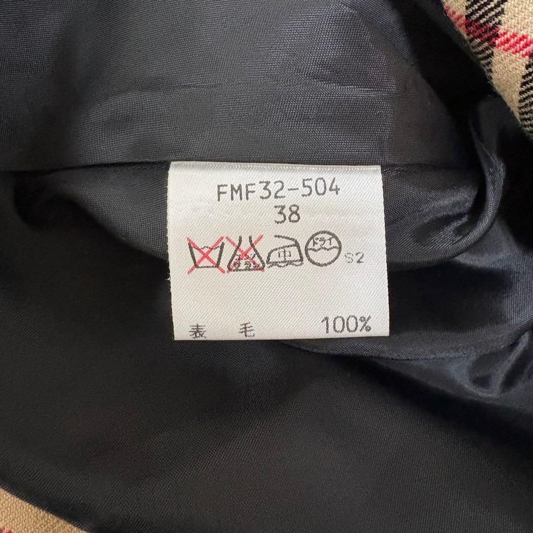 バーバリー ブルーレーベル ノバチェック ワンピース Aライン ウール100%