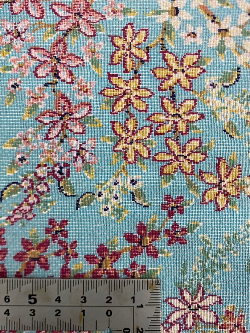 最高級希少作 楽園花鳥文様 百鳥集　2点セットペルシャ絨毯 イラン クム産