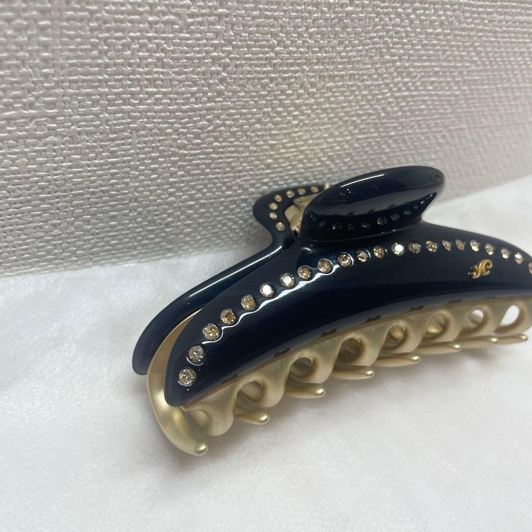 acca ヘアクリップ　ティアラクイーン ブラック/ゴールド 大 L