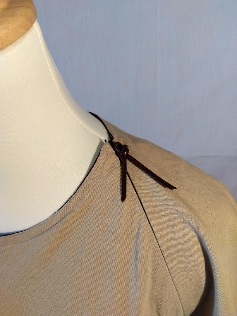 【新品】儀右ヱ門KURUMI ベルト付きワンピ　サイズフリー　一部久留米絣