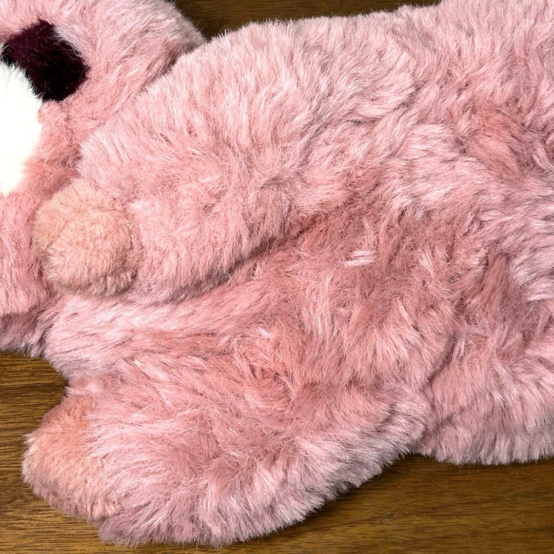 ぬいぐるみの三英 たぬき？　あらいぐま？ ピンク　昭和レトロ　当時物　日本製