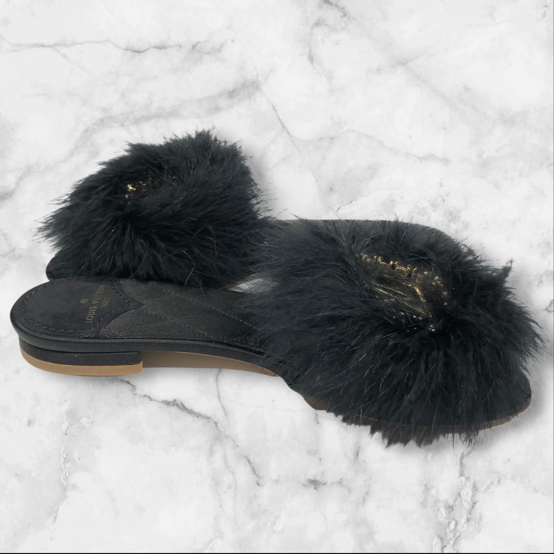 未使用品 ルイヴィトン 靴 23cm LV金具 ミュール サンダル シューズ