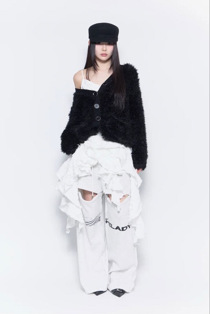 パンツ theredthread logo slit pants